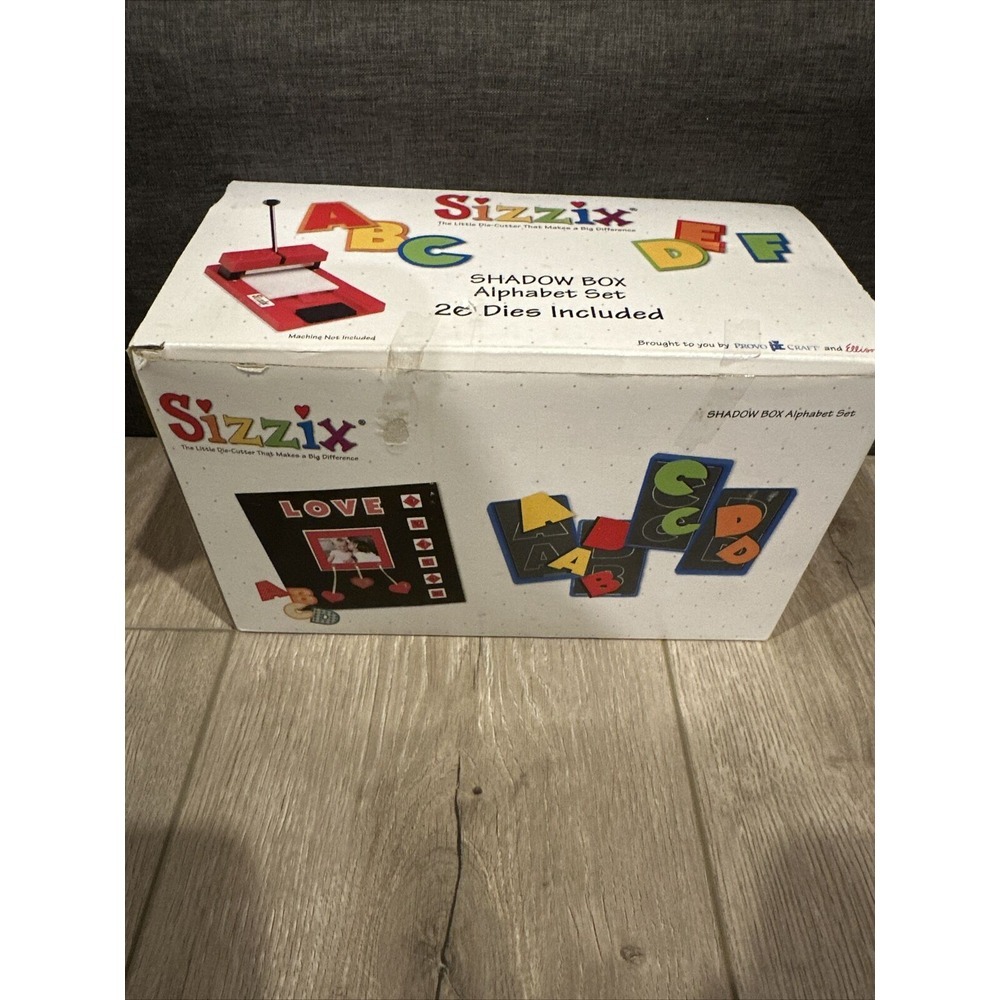 Sizzix Shadow Box Alphabet Set, 26 Die Included, Original Box, Block Font‎